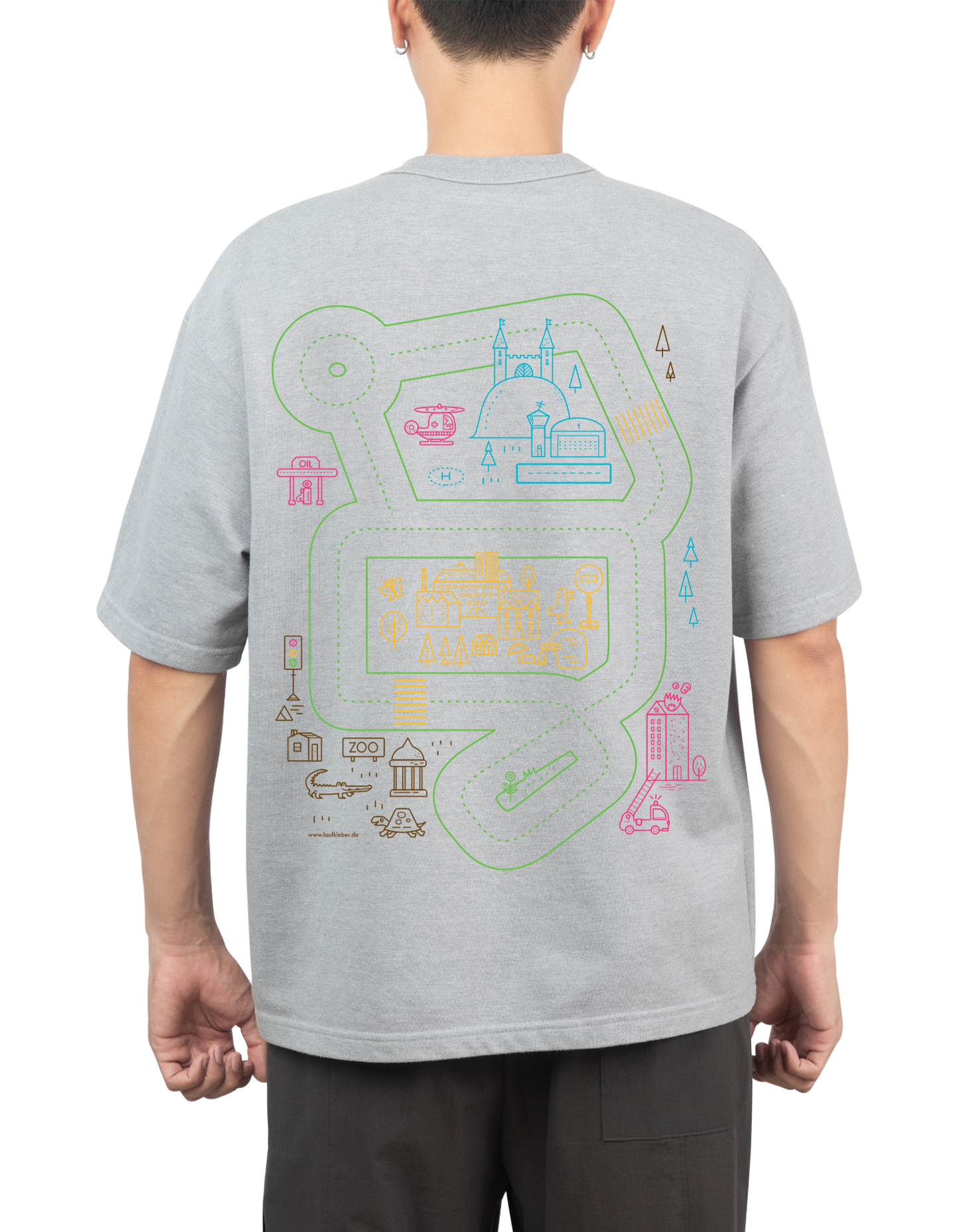 Das Spielshirt in Grau, Weiß und Schwarz